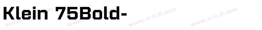 Klein 75Bold字体转换